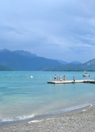 vue depuis la plage de Sevrier