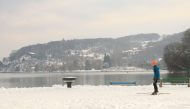 Annecy, ski de fond au bord du lac