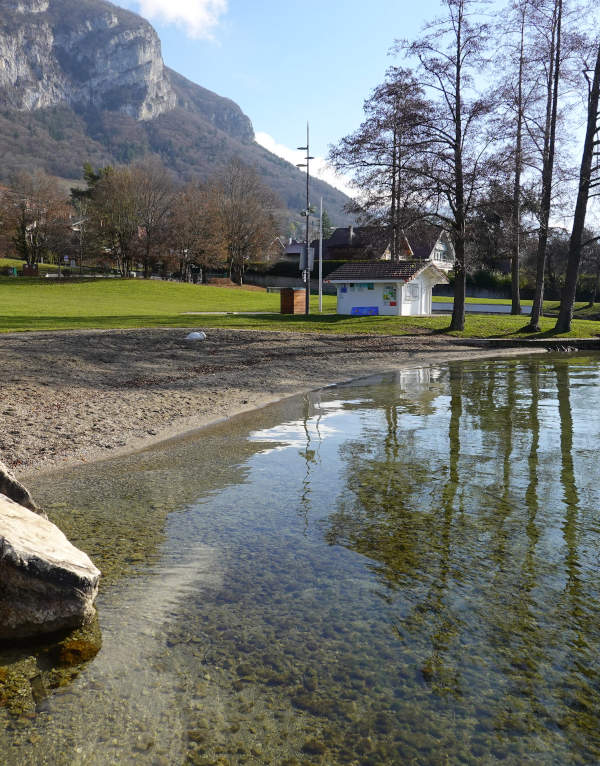 Plage de la Brune à Veyrier du Lac
